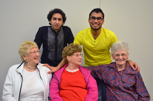 ESL students celebrate their final day with new friends at the Messiah Lutheran Senior Center.