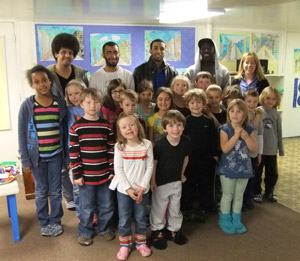 A group photo at the West Branch School