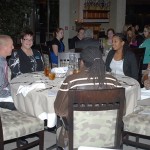 Event coordinator Dana R. Suter, coordinator of part-time student employment and career programming (second from left) enjoys chatting with her mentees.