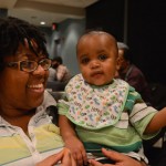 Sporting a dapper bib, Korey Haynes is ready to savor some "soul food" with his mother, Alycia.