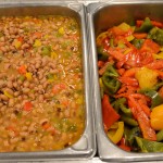 Black-eyed peas and grilled bell peppers were as visually appealing as they were palate-pleasing.