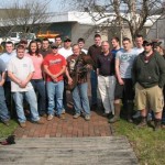 Instructor Jack E. Fisher, with students in his Wildlife Management class