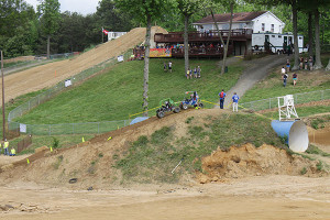 The Penn College #106 car navigates a hill ...