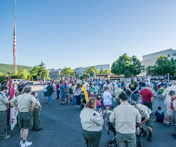 A large turnout basks in the ambiance outside the SASC.