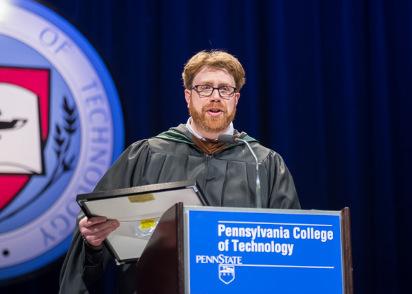 Nicholas L. Stephenson, the year's other full-time teaching exemplar, extols his Penn College experience.