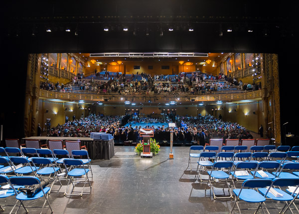 The Arts Center empties at the close of a celebratory weekend.