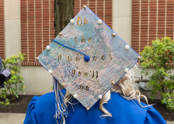 A grad's cap invokes the wisdom of Dr. Seuss in charting her post-Penn College path.