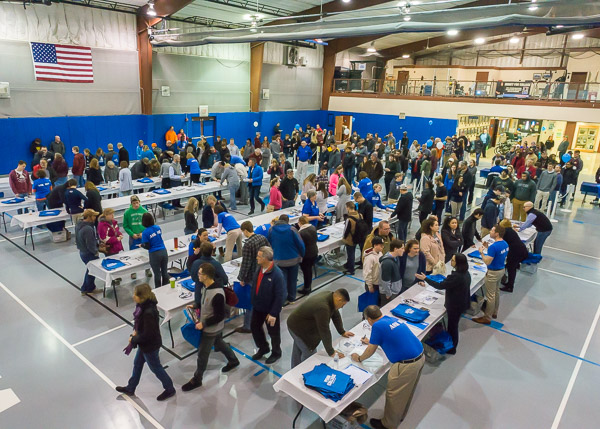 Visitors check in at the Field House, where helpful employees, students and alumni provide a welcome and wealth of information.