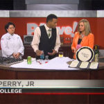 Chef Mary Trometter and student Erik L. Perry Jr., with "PA Live" co-host Brittany Sweeney