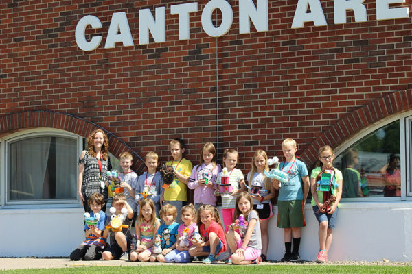 Students at Canton Elementary School and their art teacher, Courtney Grieve, received recognition recently for their participation in the Recycled Art Challenge conducted for the “Working Class: Build and Grow Green” episode of the documentary TV series produced by Penn College and WVIA Public Media.