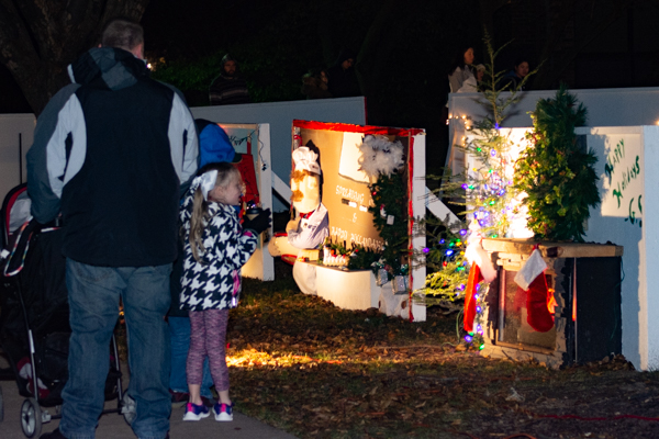 Families bask in the holiday glow.