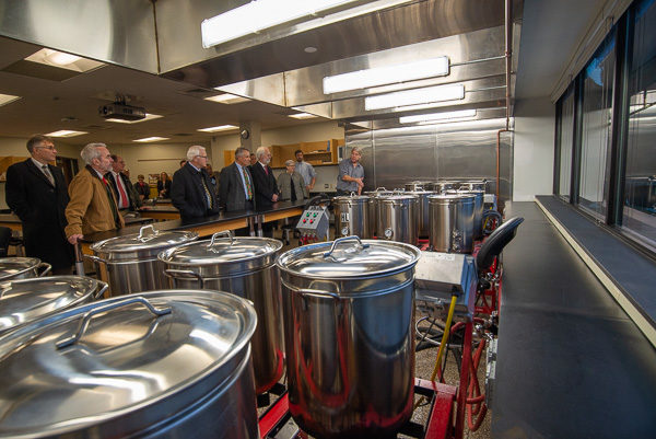 Board members visit the lab for the brewing and fermentation science major ...