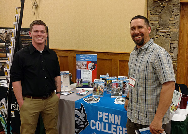 The conference afforded Wilkinson (left) the opportunity to reconnect with Glenn Jayne, his high school technical trades teacher in the North Penn School District.