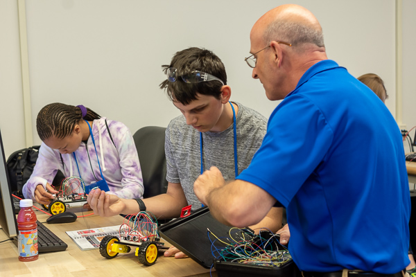 During the electronics portion of the Engineering program, individualized attention is provided by faculty members Ken J. Kinley, instructor of electronics and computer engineering technology ...