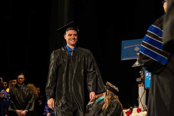 Rader-Edkin, recipient of the President's Award, strides toward his big moment.