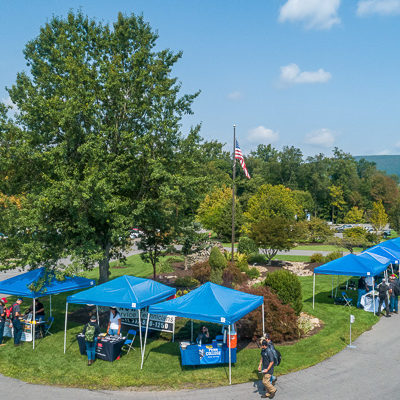 Employers gain access to Penn College talent at the arrestingly scenic front door to the ESC.