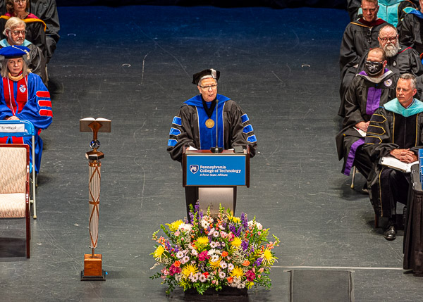 The president welcomes graduates and guests to Friday afternoon's start of her final graduation weekend.