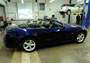 New Ford Mustang offers instructional opportunity for students in Penn College's Parkes Automotive Technology Center.