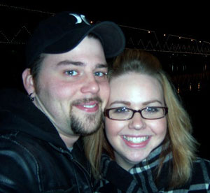 Michael and Trisha (Corey) Herrick, soon to observe their first Valentine's Day since their October wedding.