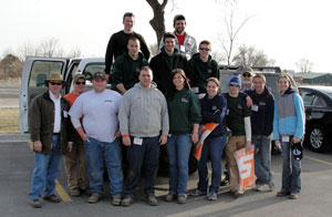 Top row, from left, are Andrew J. Kaminski and Logan T. Richard. Middle row, from left, are Cory M. Ferreri, Samuel W. Hanmer and Matthew D. Lowe. Front row, from left, are Carl J. Bower Jr., horticulture instructor; Wyatt C. Phillips; Kyle B. Brown; Jeremy L. Thorne; Sandra M. Angstadt; Kelsey R. Bromm; Dustin E. Zook; Dennis P. Skinner, assistant professor of horticulture; Daniel A. Endy; and Brittany L. Antolick