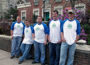 Pennsylvania College of Technology students who recently landscaped the Williamsport YWCA grounds as part of the PLANET Day of Service are, from left, Joel A. Wierman, Camp Hill, Jeremy D. Vonada, Belleville%3B Tyler L. Tessier, Brookeville, Md.%3B Benjamin P. Hodgson, Pine Grove Mills%3B and Michael J. Knepp, Swiftwater.