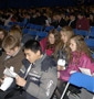 Area students recite the FBLA pledge during the opening of Thursday's proceedings in the Field House