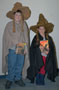 Landon Wagner, 11, of Howard, and 8-year-old Allyson White, of Woolrich  grandchildren of Charlene A. Peter, secretary to the president  are photographed in costume for a commemorative 'READ' poster at Madigan Library