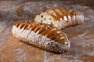 Chef Charles R. Niedermyer's award-winning Dueling Raisins Bread.