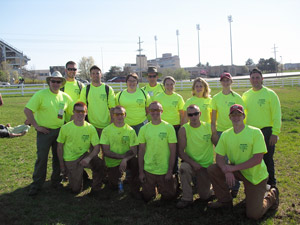 Traveling to Kansas for Student Career Days were, front row, from left: Matthew D. Lowe and Dustin E. Zook, Lancaster; Daniel A. Endy, Pottstown; Cory M. Ferreri, Reading; and Jackson J. Albert, Liverpool. Back row, from left: Horticulture instructor Carl J. Bower Jr.; Tyler D. Gerz, Lancaster; Samuel W. Hanmer, Harrisburg; Amy J. Metrick, Butler; alumnus Ronald Burger; Kelsey R. Bromm, Fountainville; Christina M. Snyder, Lebanon; Brittany J. Antolick, Jersey Shore; and Jeremy L. Thorne, Sugarloaf.