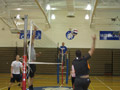 A flurry of action at the net