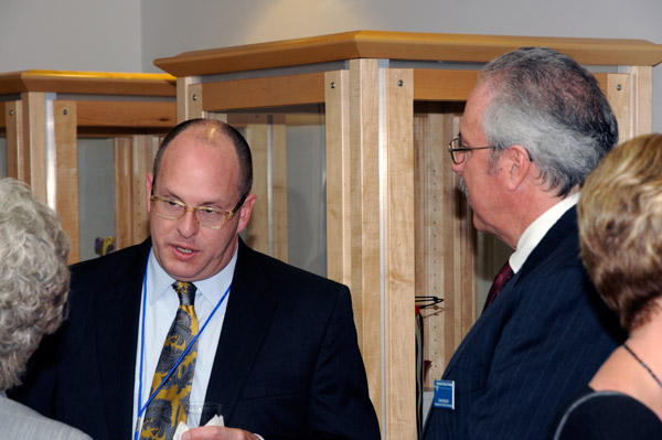 Michael D. Kilgus, vice president for administrative services, Chesapeake College, left, with Tom Gregory, associate vice president for instruction.