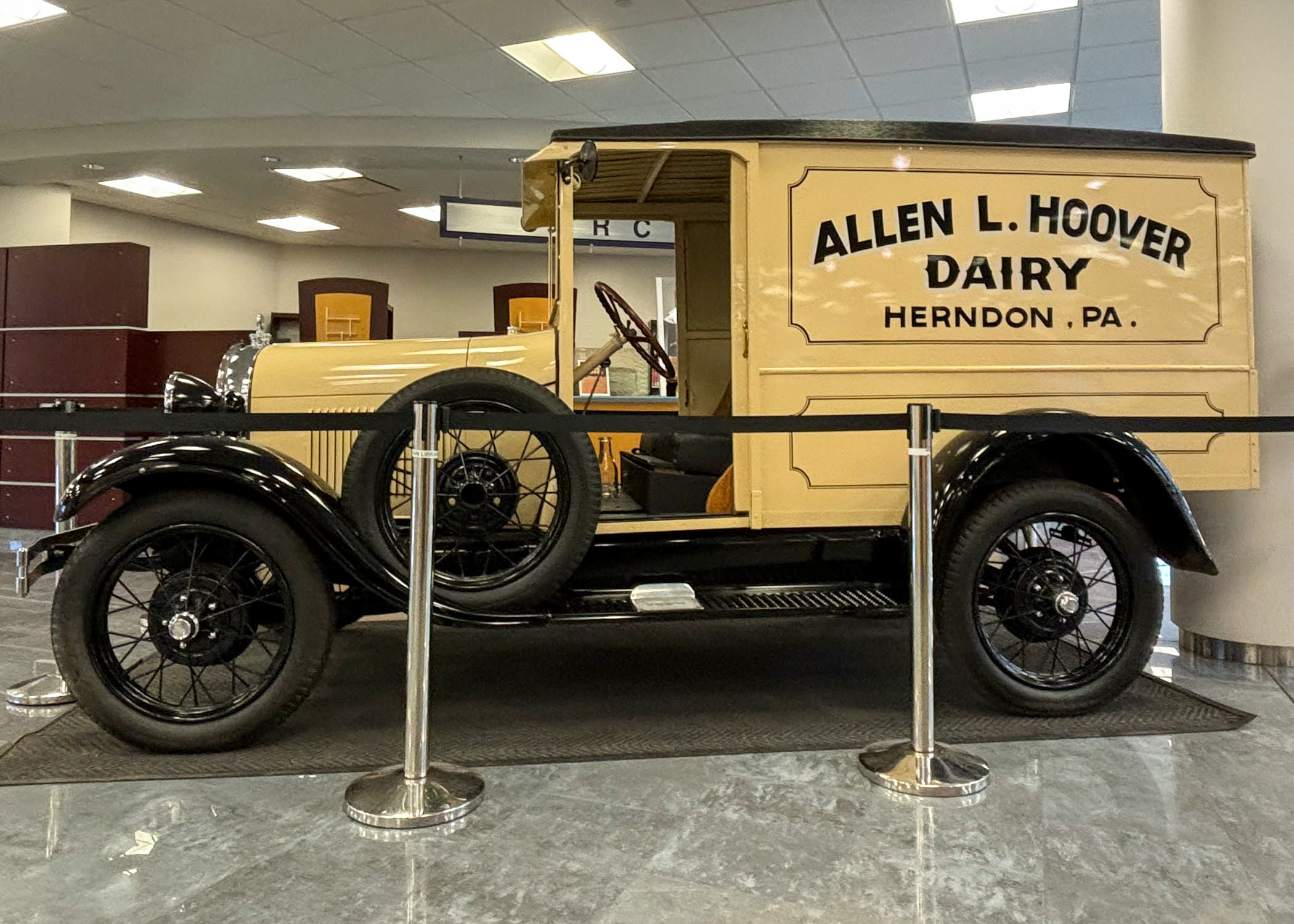 Vintage milk truck delivers smiles