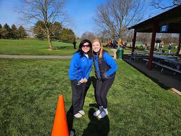 Residence Life's Hunter (left) and Flanagan