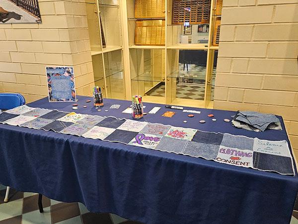 A total of 20 quilt pieces were added in a continuing project adapted by Calli R. Eckels, wellness education coordinator.