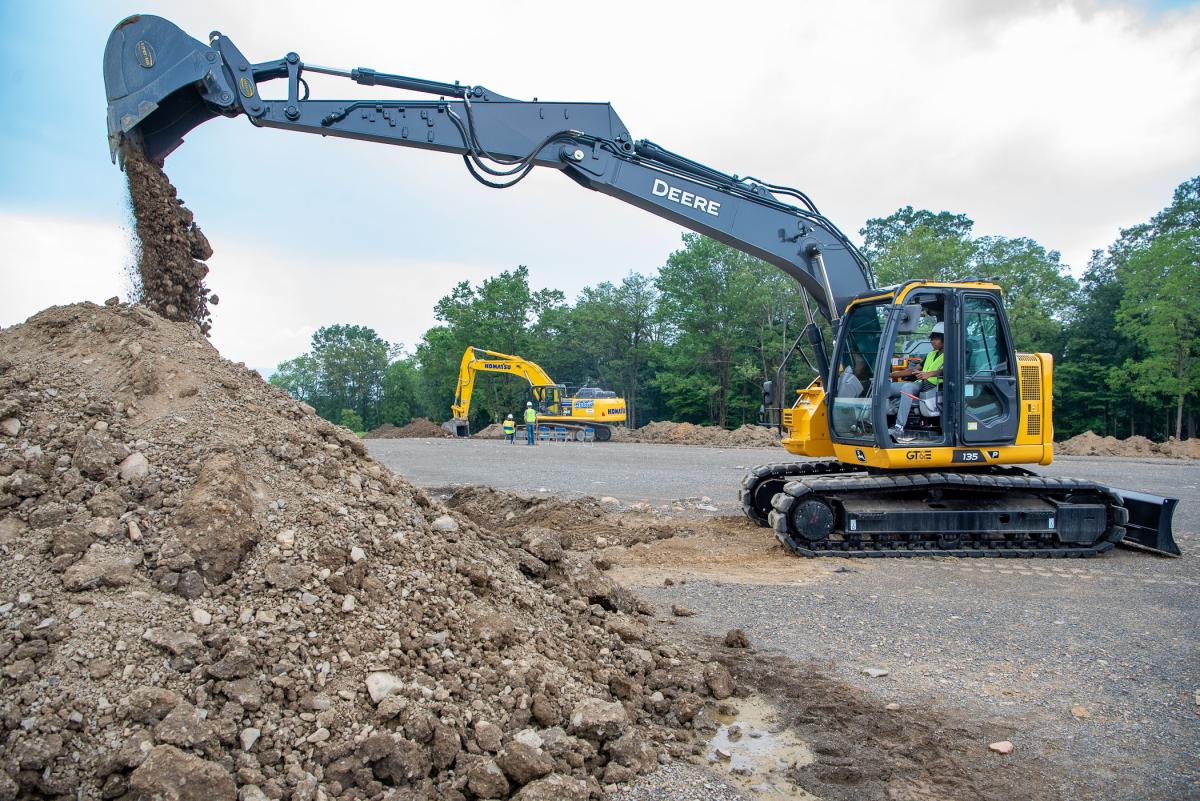 At the college’s heavy construction training site a few miles south of the Schneebeli Earth Science Center, a young man enrolled in the Diesel Truck & Heavy Equipment program moves earth ... 