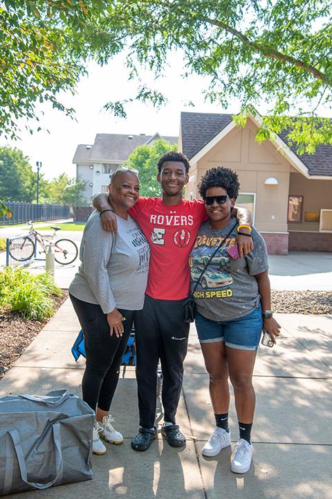 Jamir N. Logan enjoys a photo op with his grandmother and mother. From West Easton, he’s a freshman in information assurance & cyber security. 