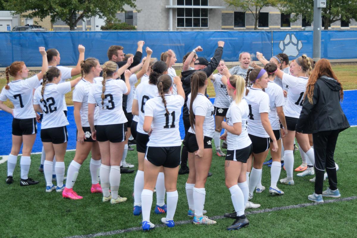 As the seconds tick down toward their midafternoon contest against Penn State Berks, the women's team is clearly pumped.