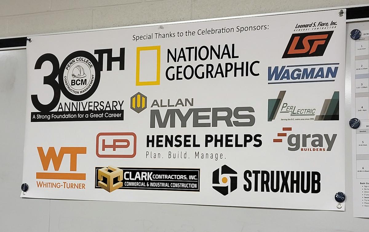 The caliber of companies that hire construction management graduates is evident in this list of sponsors for the 30th annniversary celebration.