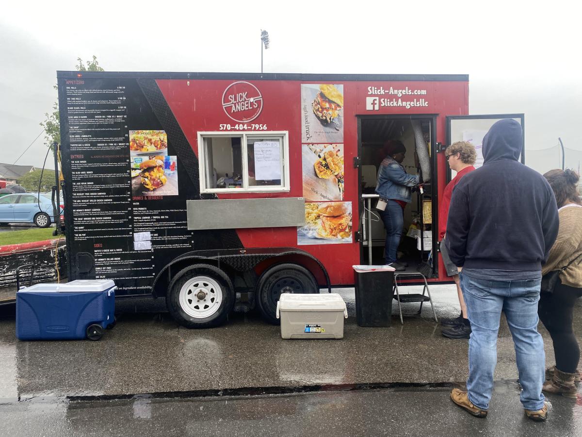 Making a return trip to campus, Slick Angel's food truck brought its wares from Mansfield.