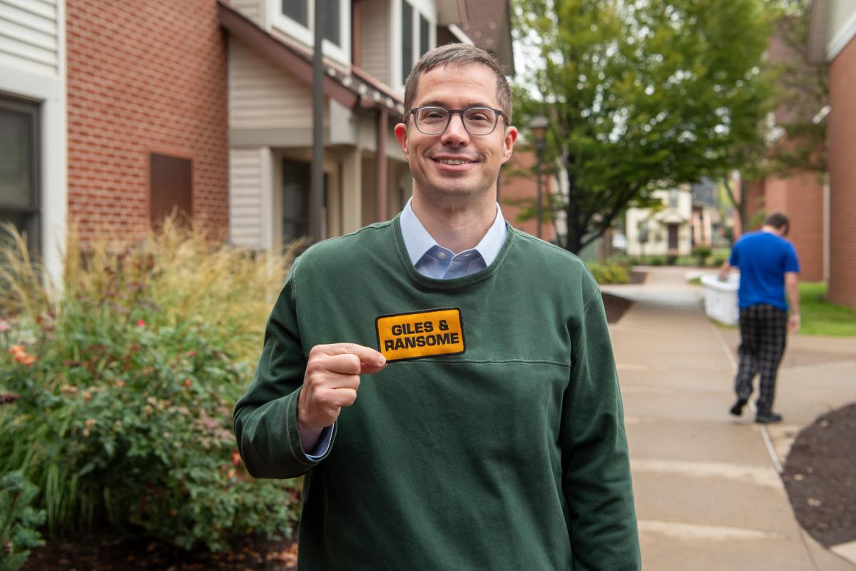 In 1998, Matthew Rosenberg placed this Giles & Ransome patch into the time capsule. He returned to see it reappear! Rosenberg earned an associate degree in heavy construction equipment technology: Caterpillar equipment emphasis in 1999 and went on to earn a bachelor’s degree in information science from Penn State-Abington. He is employed by the State of New York.