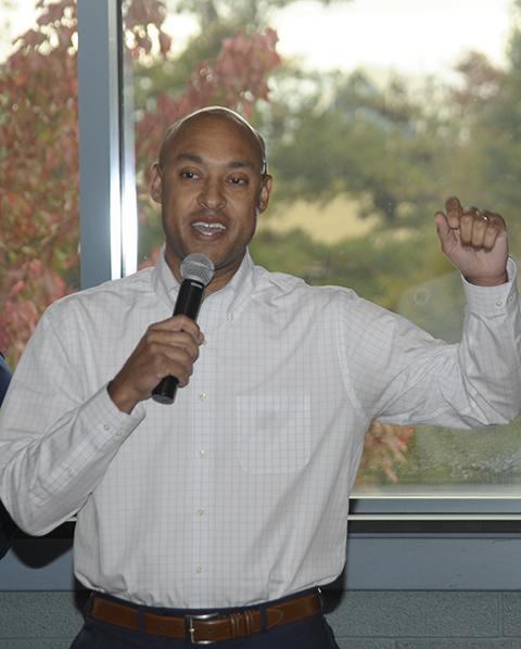 Mayor Slaughter, who spent time in Salamanca, Spain, as a 20-year-old studying abroad, pleasantly floored the crowd when offering his initial remarks in Spanish.