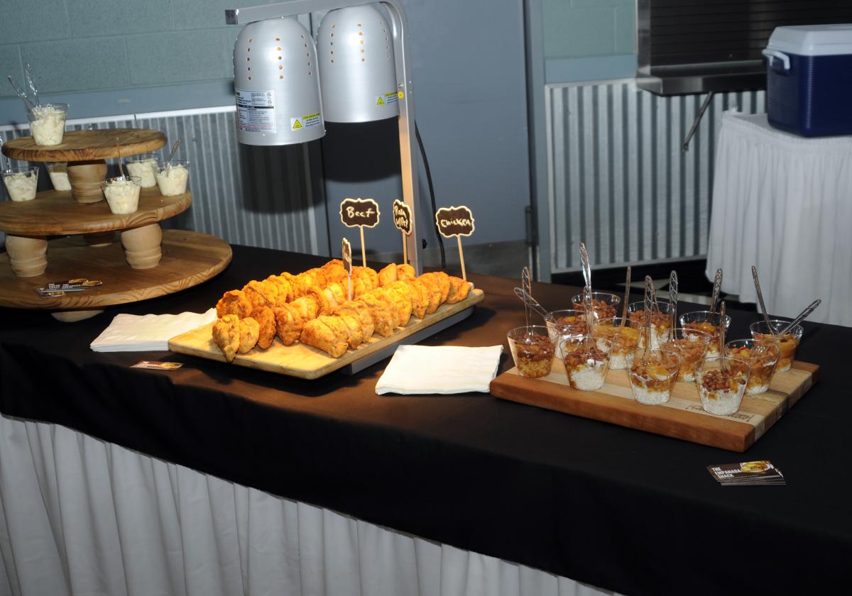 A beyond-ample spread from The Empanada Shack food truck more than satisfied the afternoon's attendees.