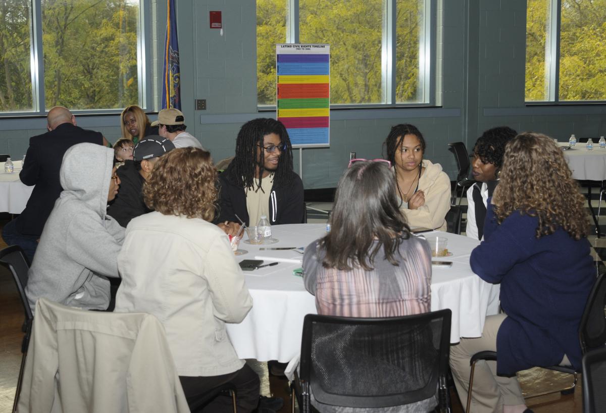 ... as each table pondered how different groups might greet the inclusion of a Hispanic judge on a panel deciding an immigration case.