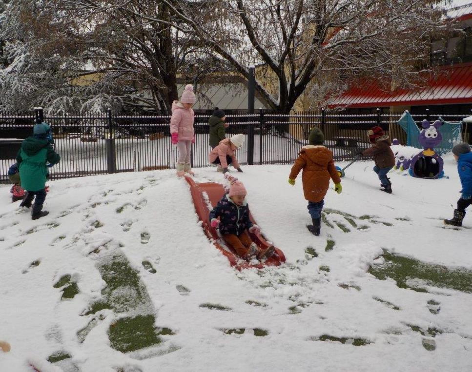 The center's Birds take to the "bunny slope."