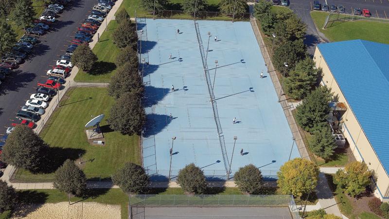 Athletic fields and tennis courts