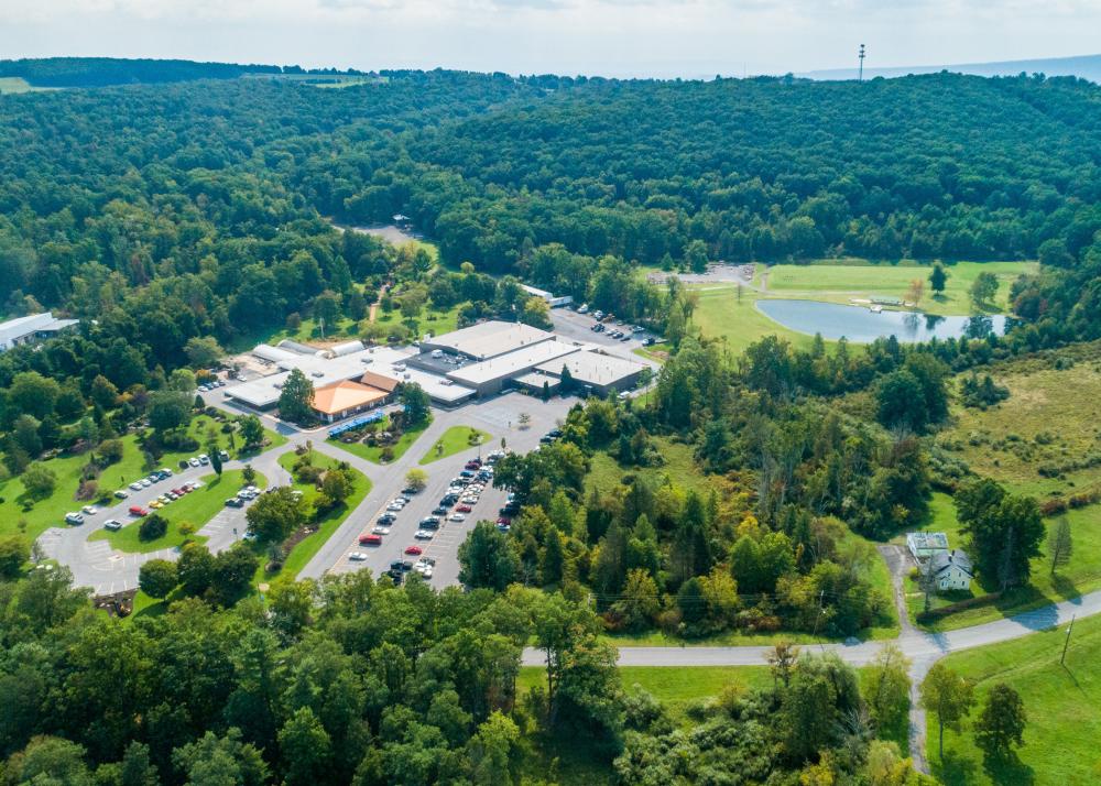 aerial image of Penn College's Schneebeli Earth Science Center