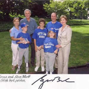 The Moff family (Steven J., Theresa E. and children) meets the then-first family during a White House visit.