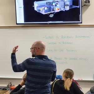 Craig Zimmerman, associate professor of building automation/HVAC electrical, explains the far-reaching possibilities in building automation, from remote climate control of a big-box store to home security and lighting.