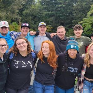  A number of Bower's students take time for a photo amid their horticultural appreciation.