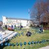 A beautiful blue sky welcomes the second annual Pinwheels for Prevention planting in Lycoming County.